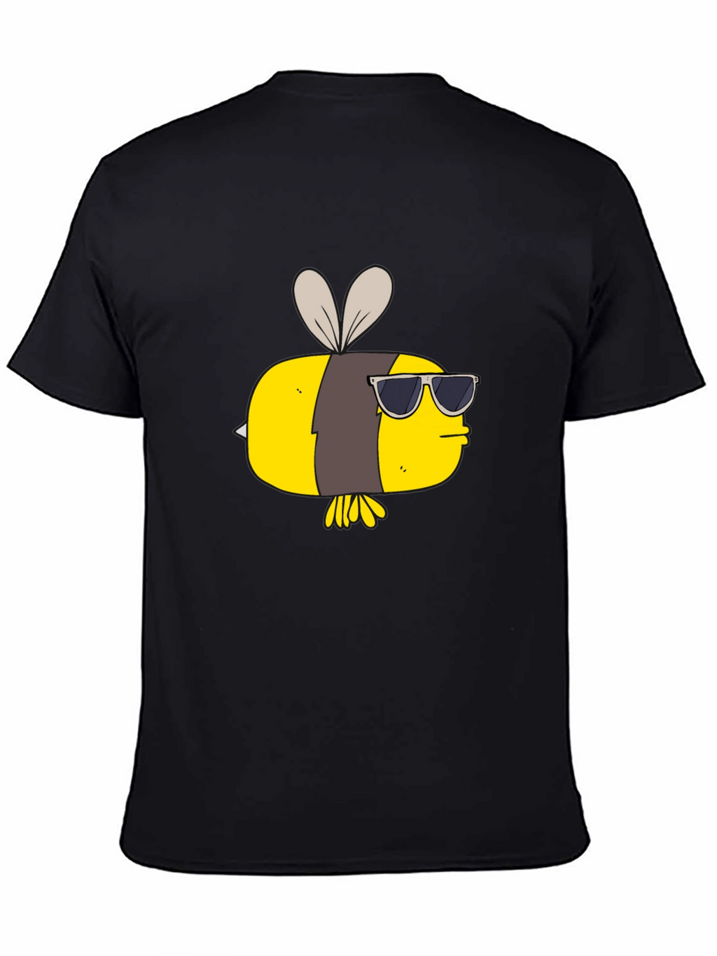 Cool Bee Graphic Tee - Black Cotton T-Shirt