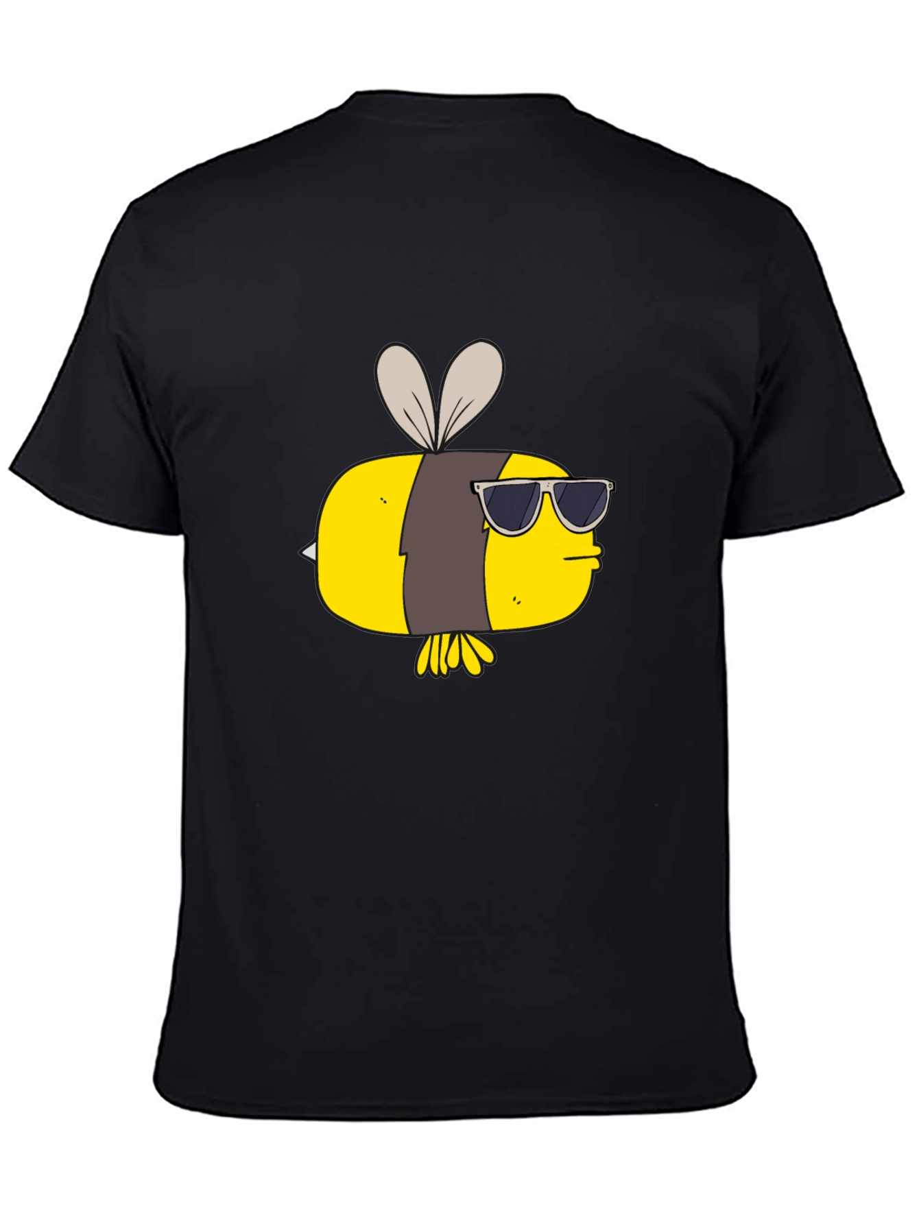 Cool Bee Graphic Tee - Black Cotton T-Shirt
