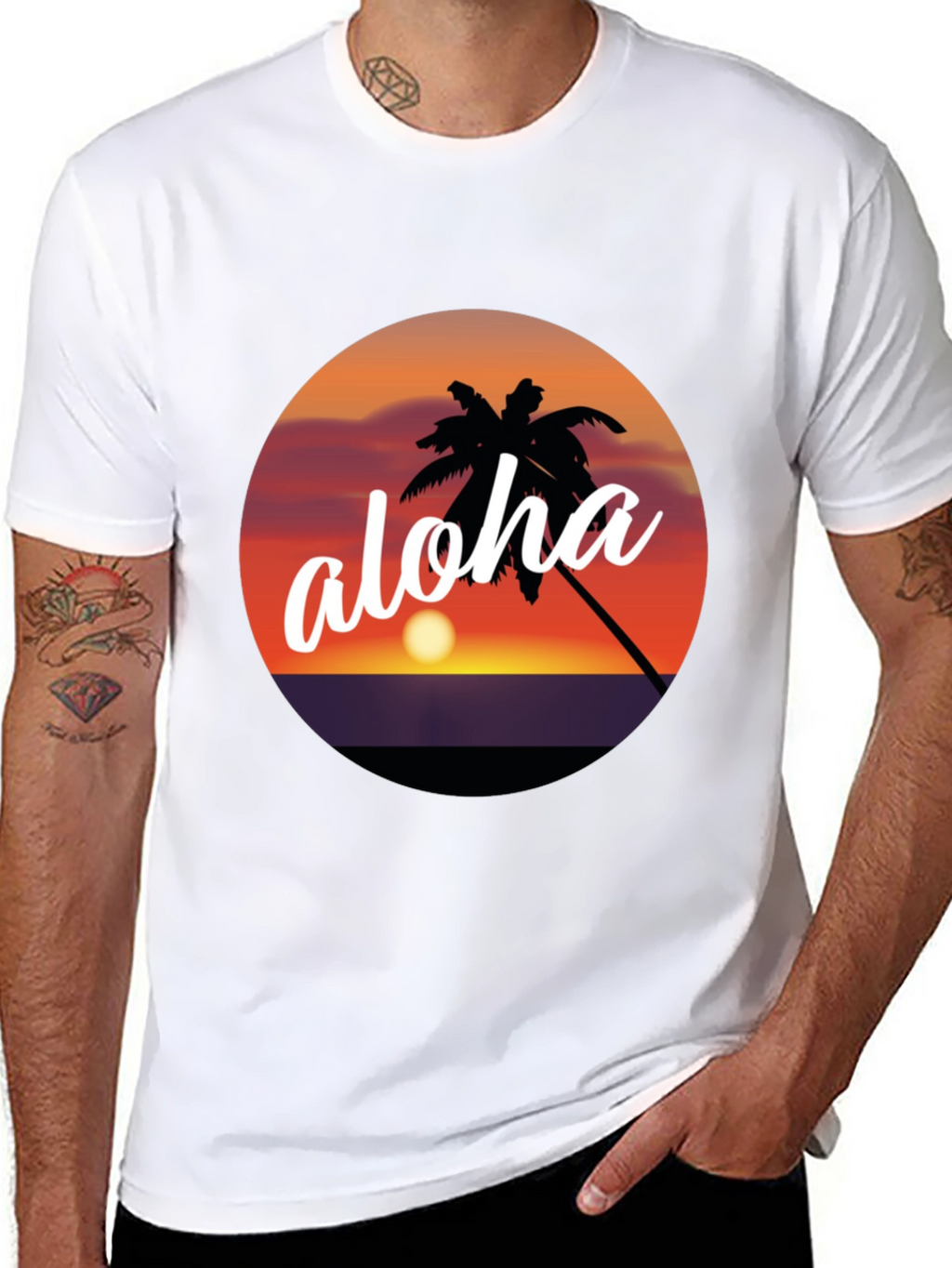 Aloha Sunset Graphic Tee - Tropical Vibes