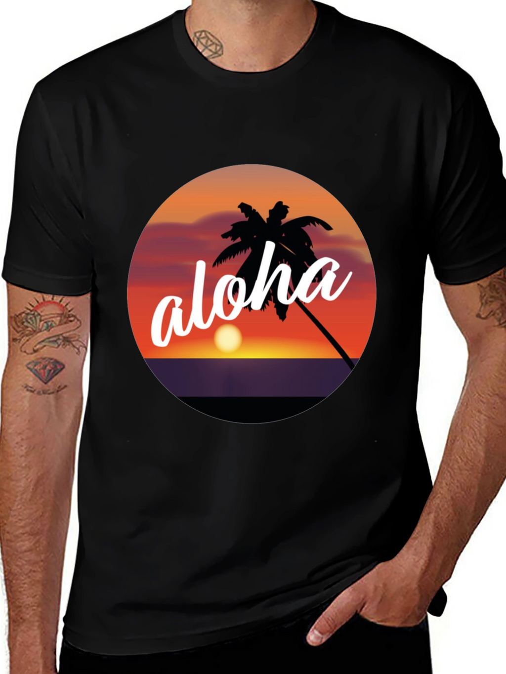 Aloha Sunset Graphic Tee - Tropical Vibes