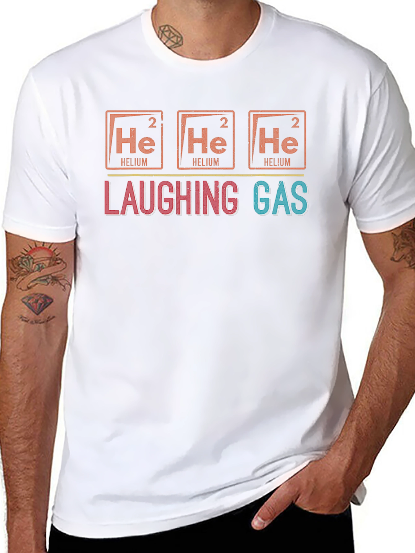 Laughing Gas Helium Periodic Table Graphic T-Shirt