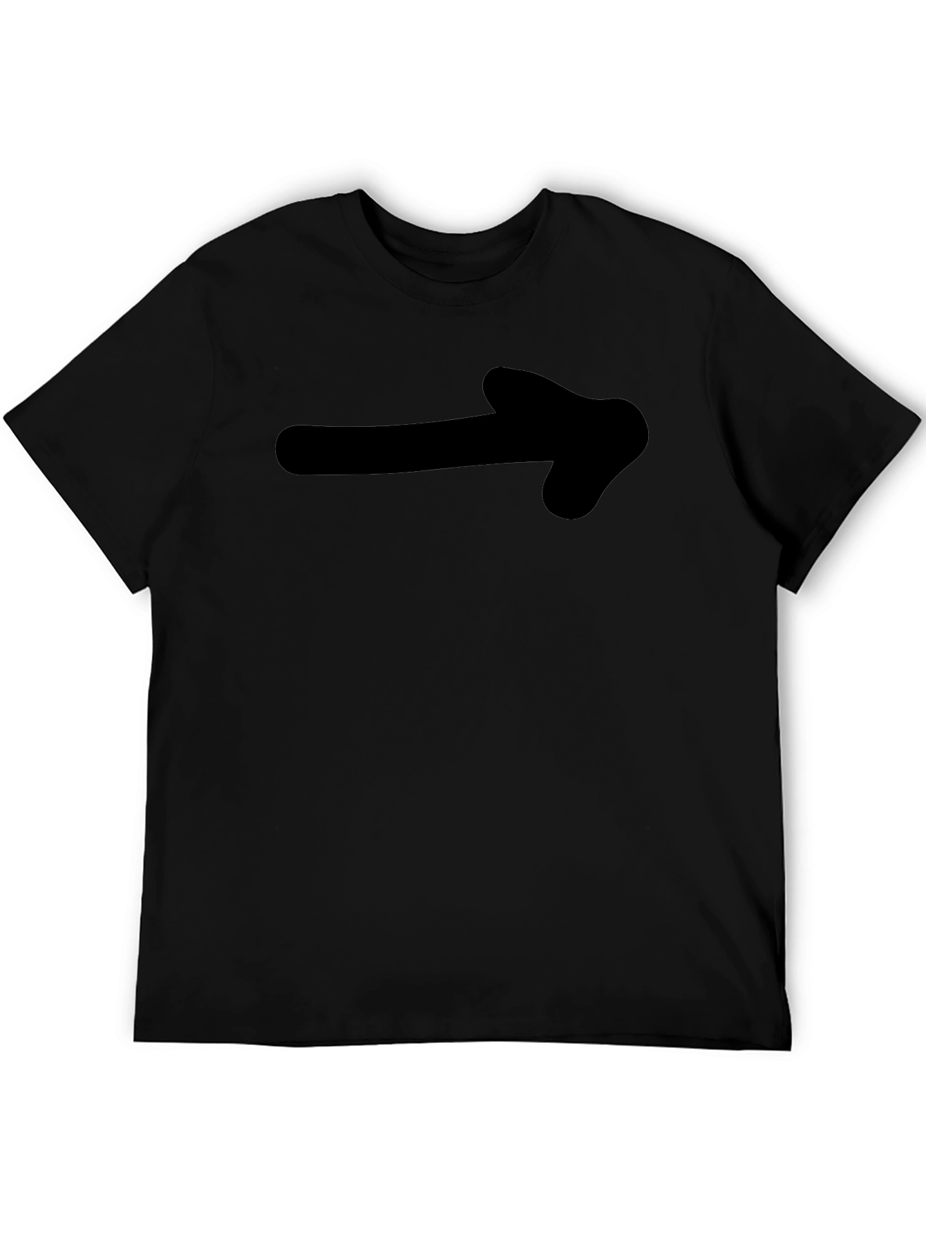 Mens Black Graphic T-Shirt - Arrow Design