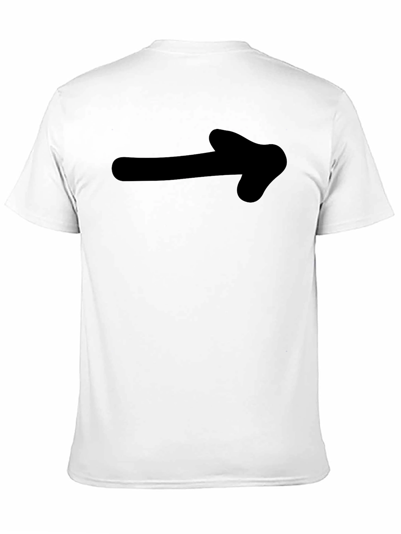 Mens Black Graphic T-Shirt - Arrow Design