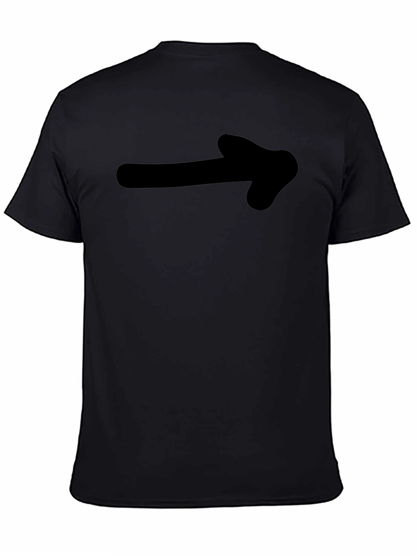 Mens Black Graphic T-Shirt - Arrow Design