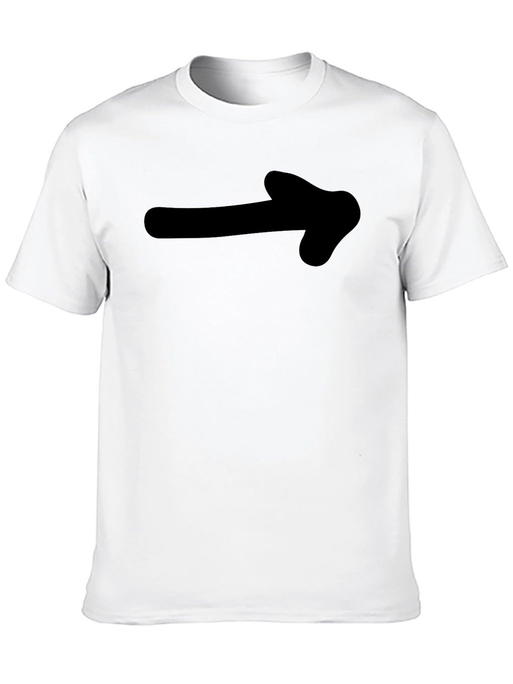 Mens Black Graphic T-Shirt - Arrow Design