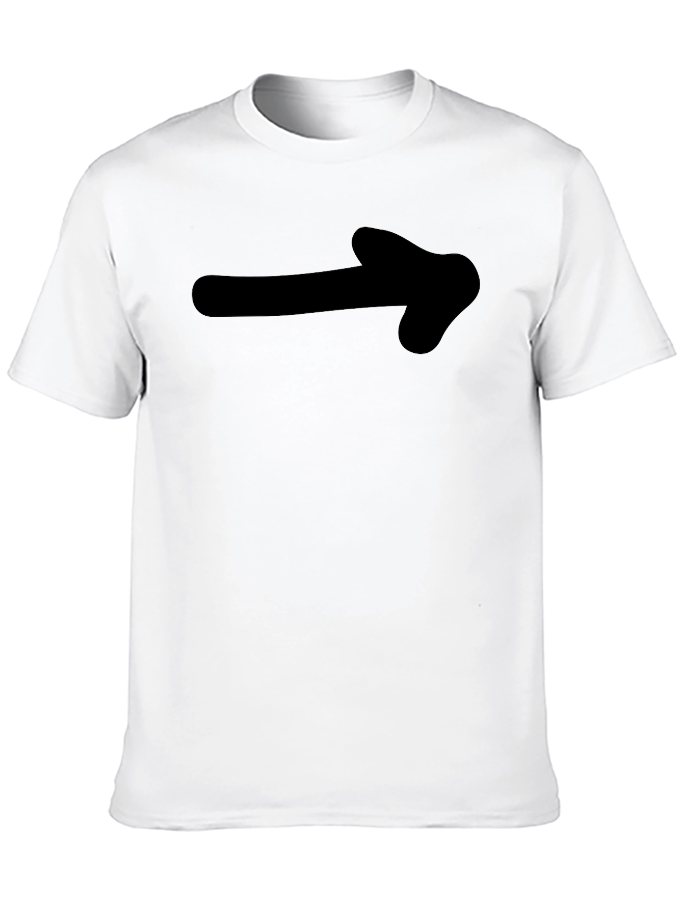 Mens Black Graphic T-Shirt - Arrow Design
