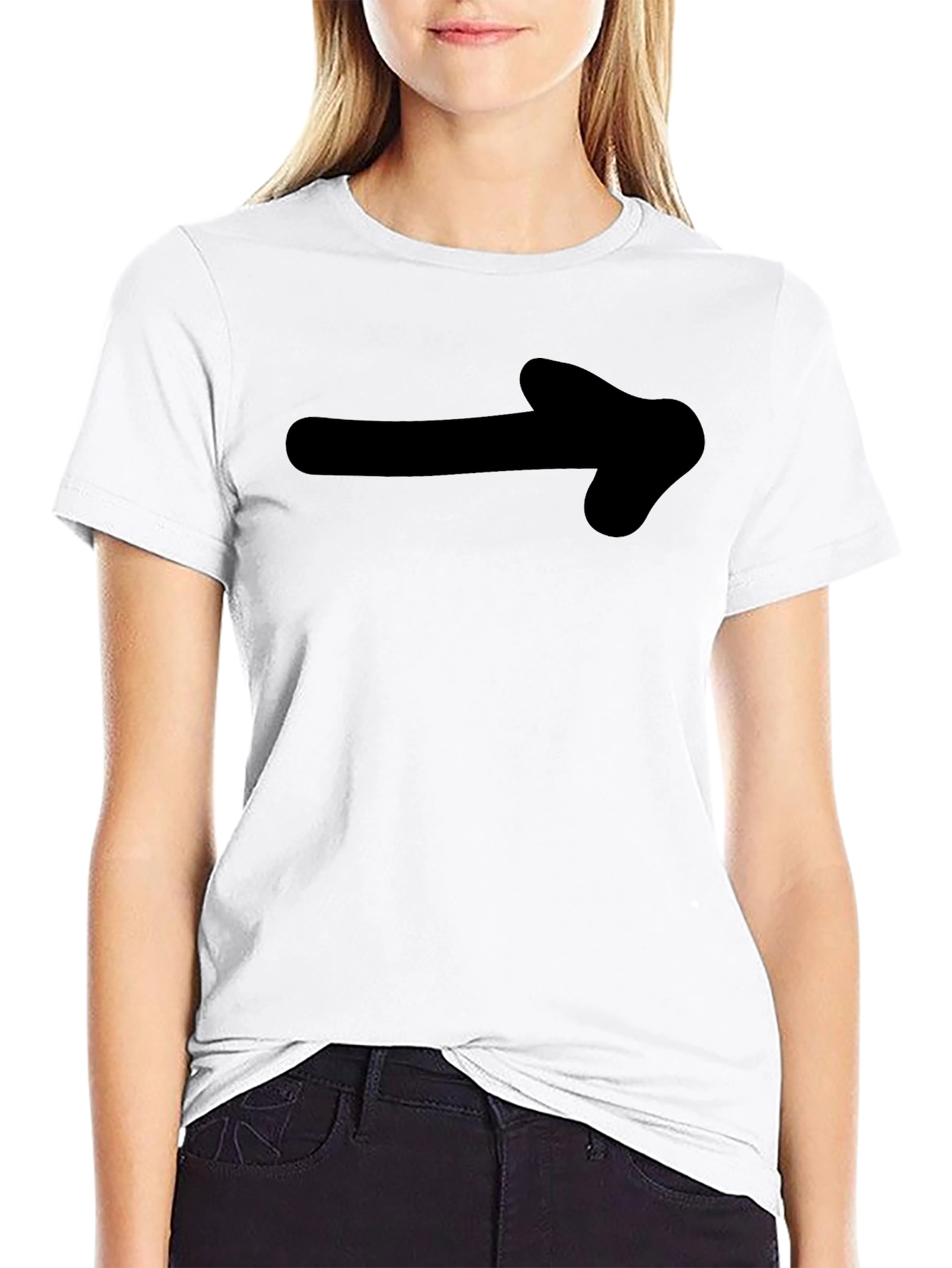 Mens Black Graphic T-Shirt - Arrow Design