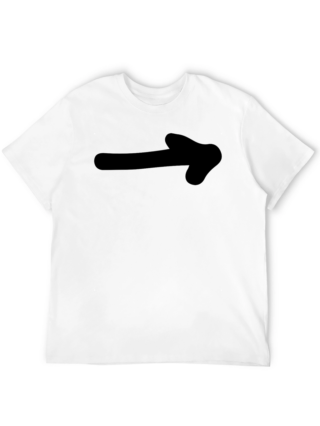 Mens Black Graphic T-Shirt - Arrow Design