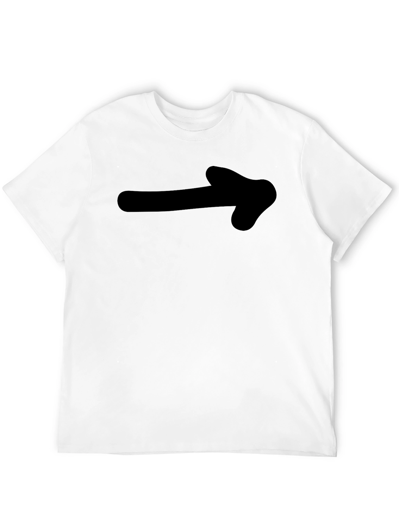 Mens Black Graphic T-Shirt - Arrow Design