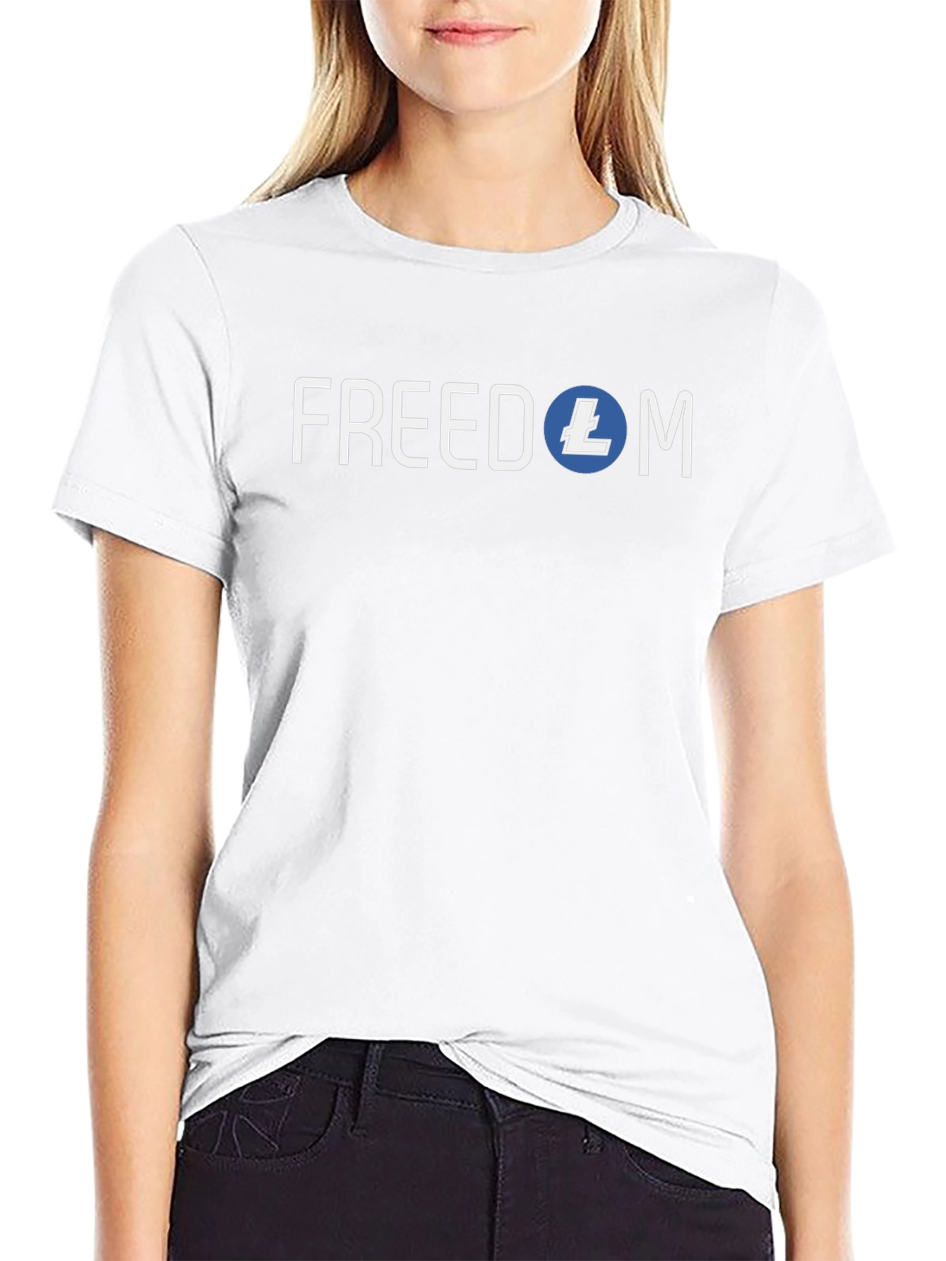 Freedom Litecoin Black T-Shirt Crypto Tee