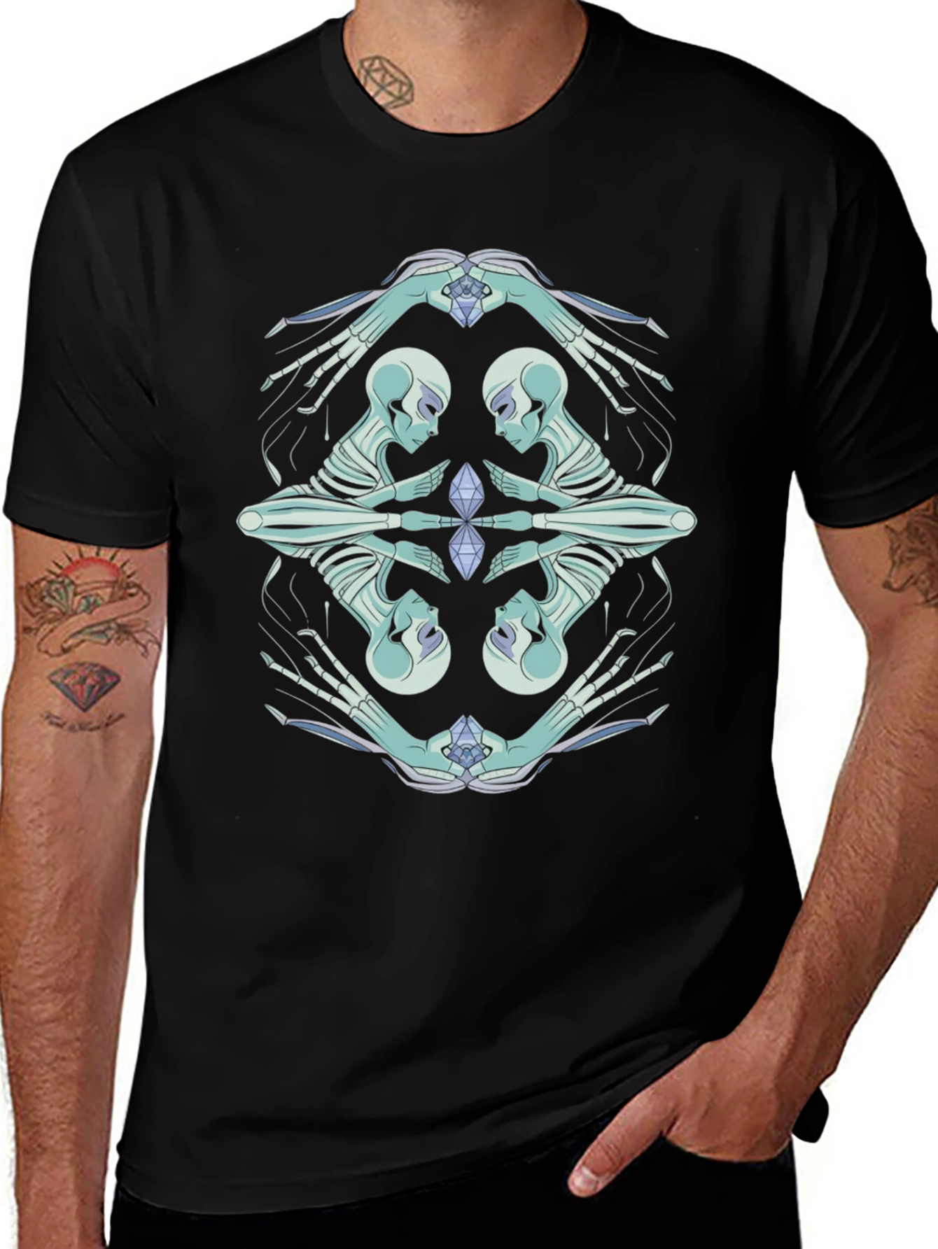 Mystic Skeleton Graphic Tee - Modern Comfort