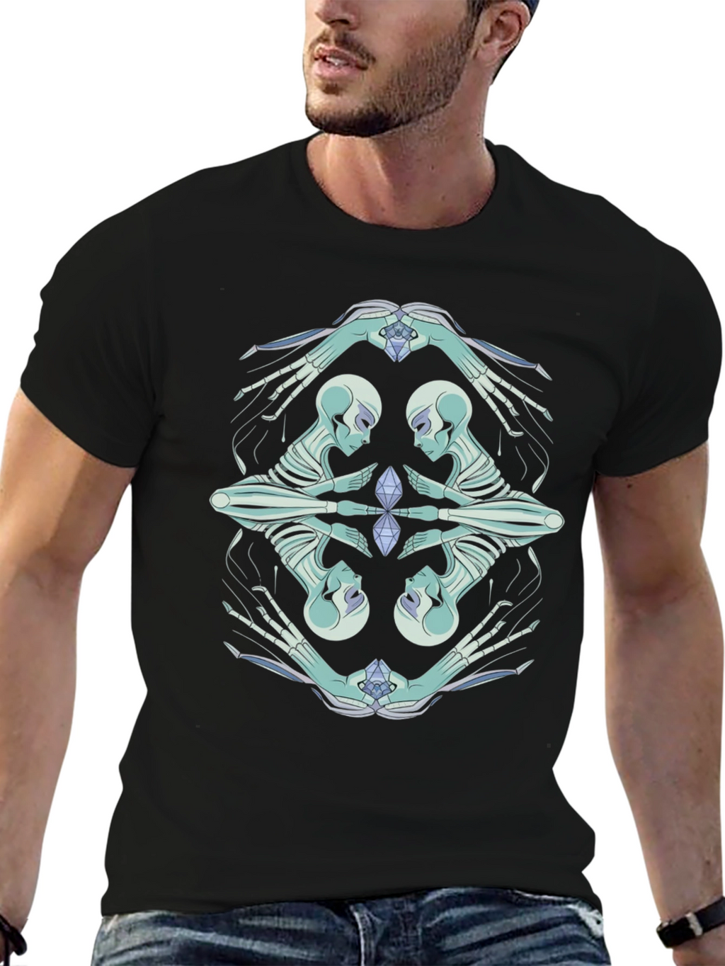 Mystic Skeleton Graphic Tee - Modern Comfort