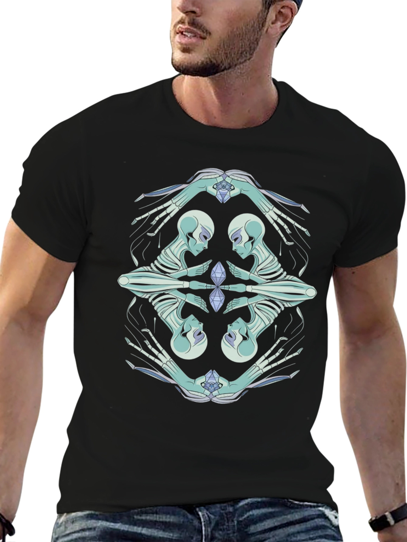 Mystic Skeleton Graphic Tee - Modern Comfort