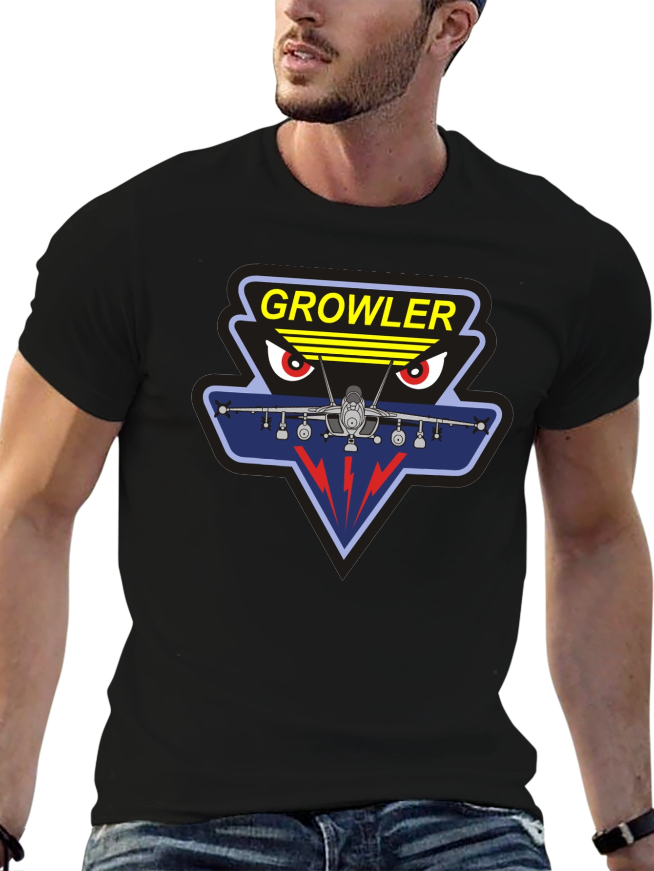 Growler Jet Graphic Black T-Shirt