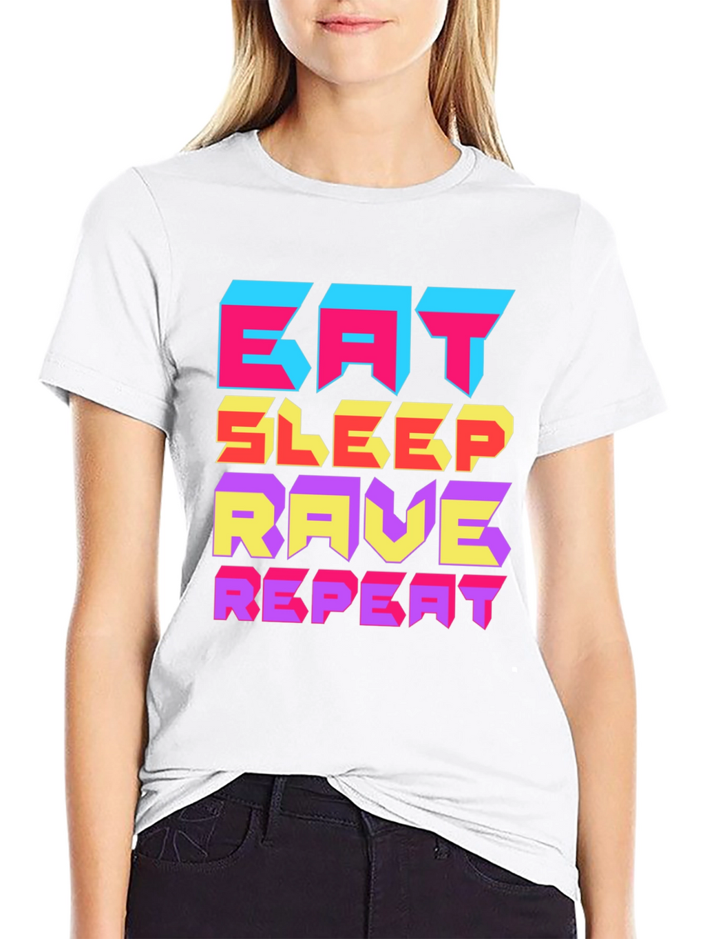 Eat Sleep Rave Repeat Graphic Tee