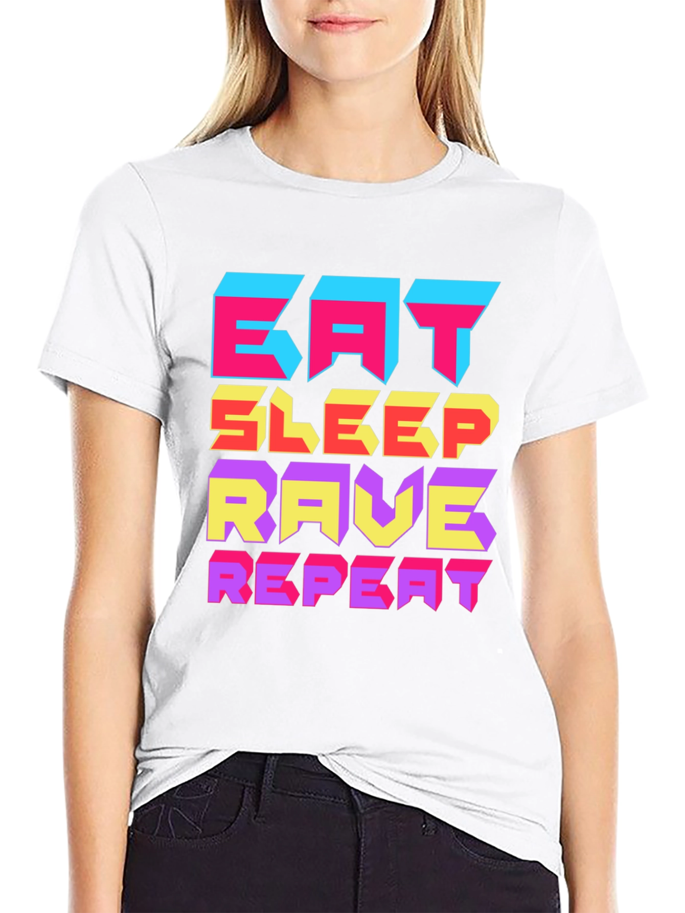 Eat Sleep Rave Repeat Graphic Tee