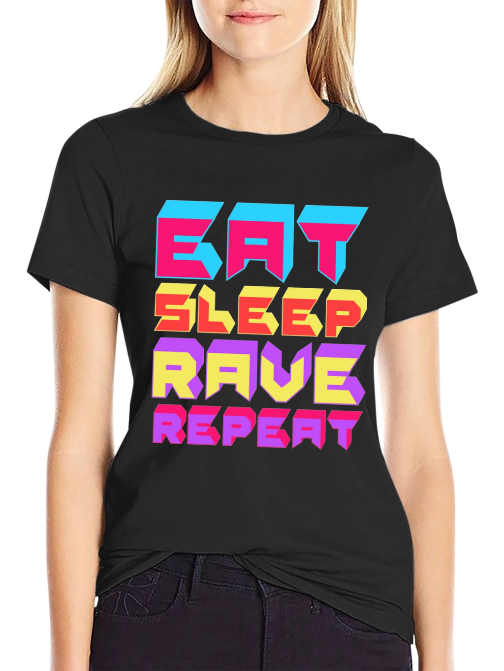 Eat Sleep Rave Repeat Graphic Tee