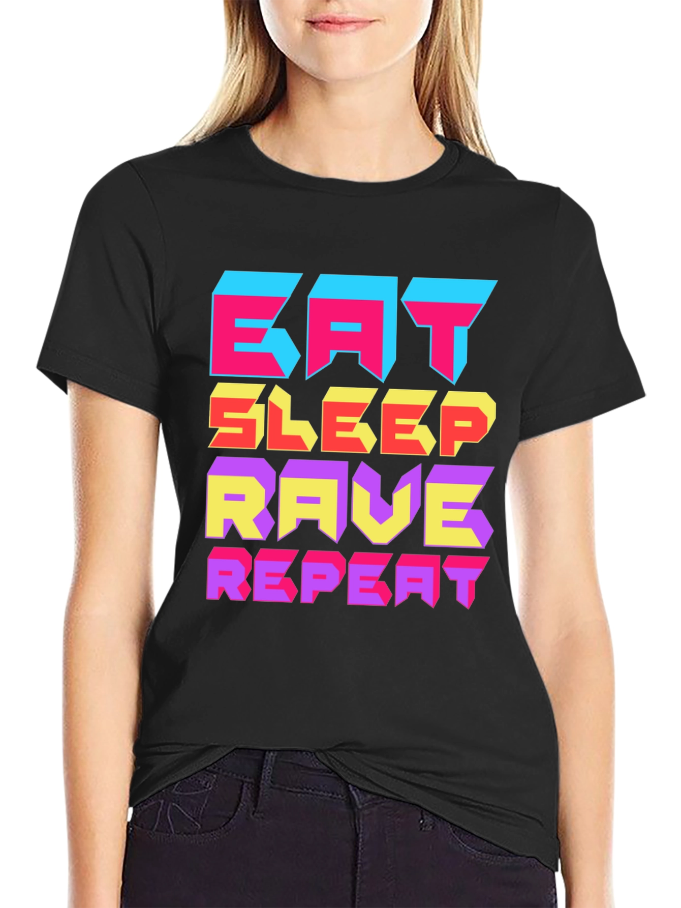 Eat Sleep Rave Repeat Graphic Tee