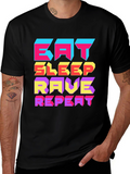 Eat Sleep Rave Repeat Graphic Tee