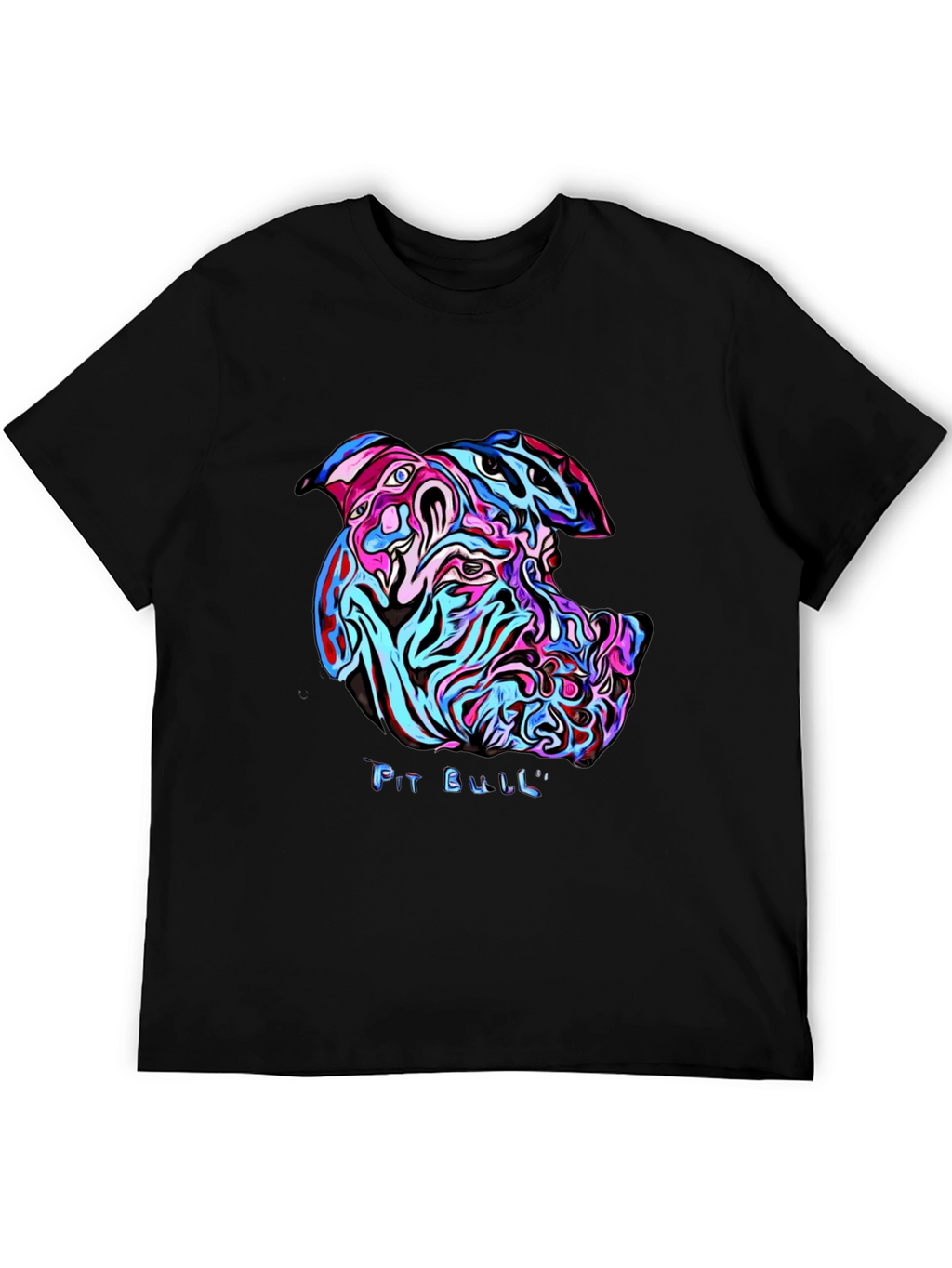 Psychedelic Pit Bull Graphic Tee