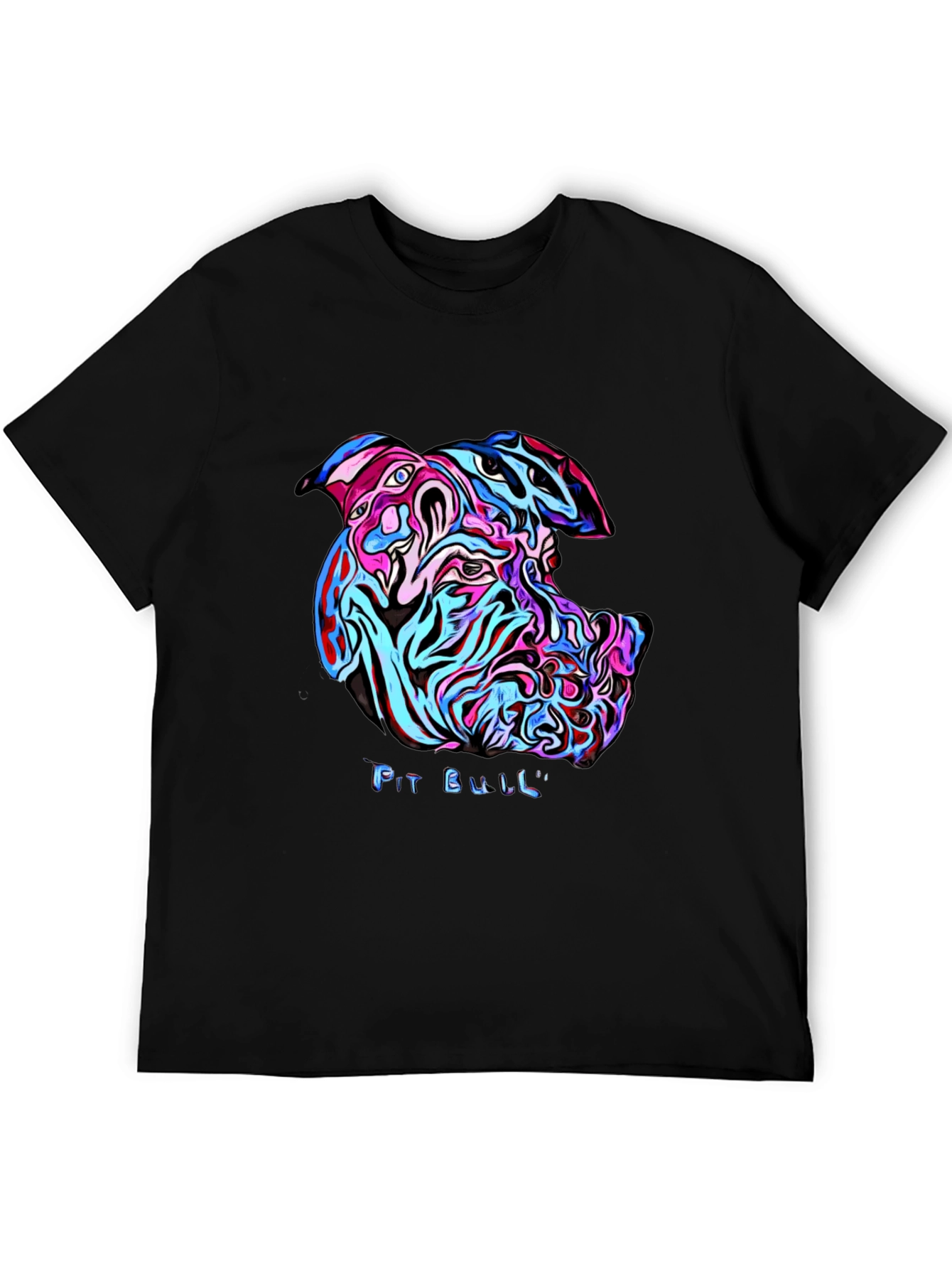 Psychedelic Pit Bull Graphic Tee