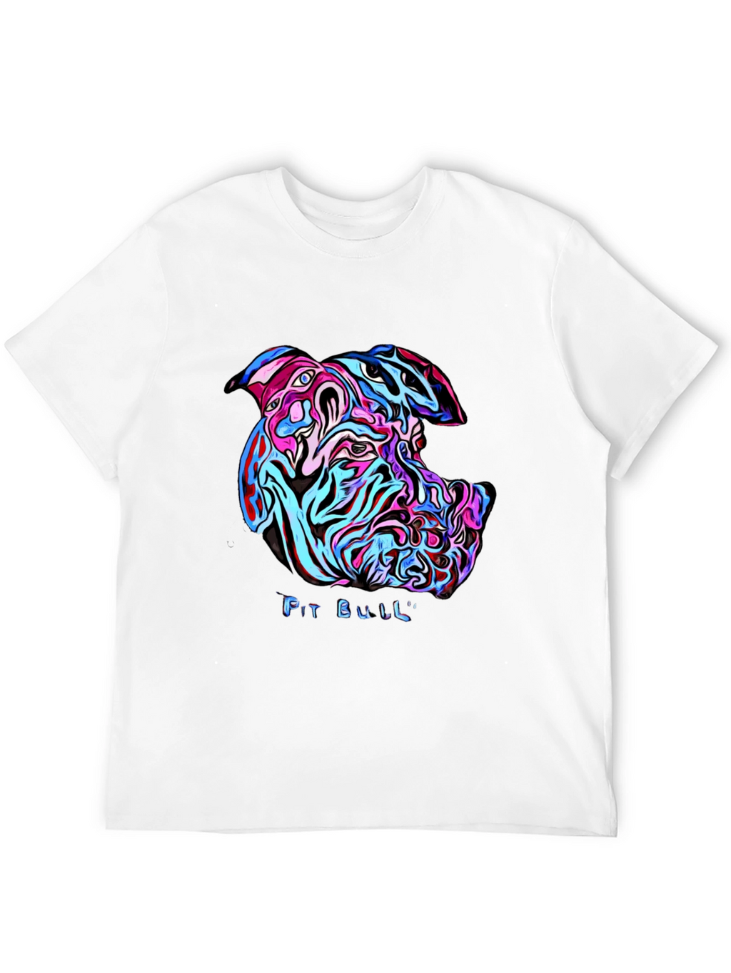 Psychedelic Pit Bull Graphic Tee