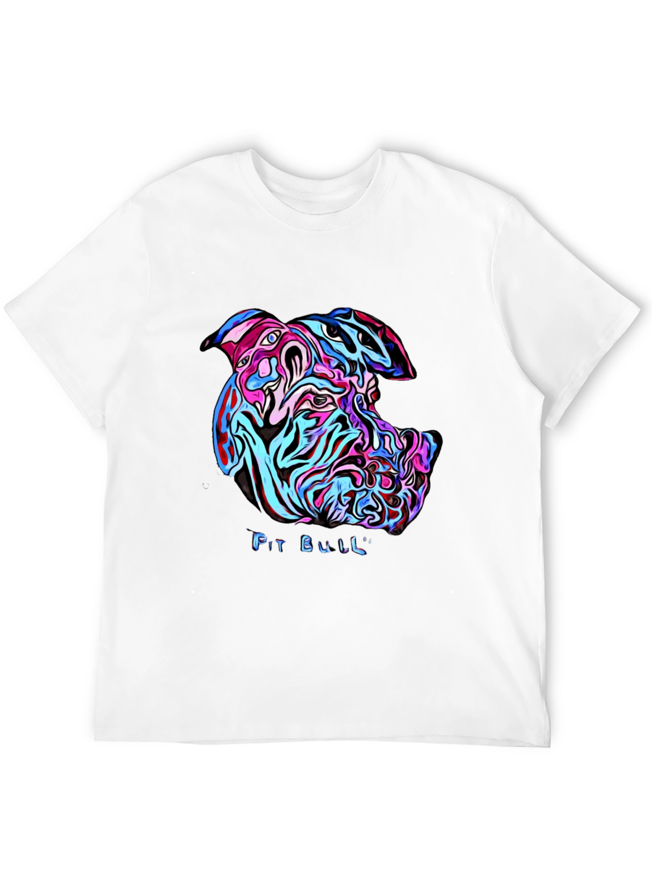 Psychedelic Pit Bull Graphic Tee