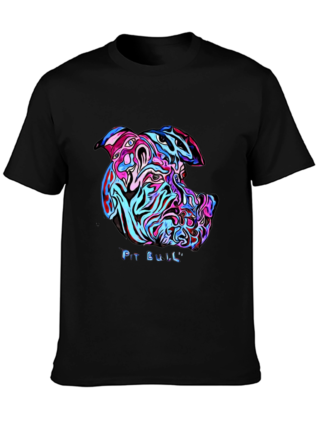 Psychedelic Pit Bull Graphic Tee