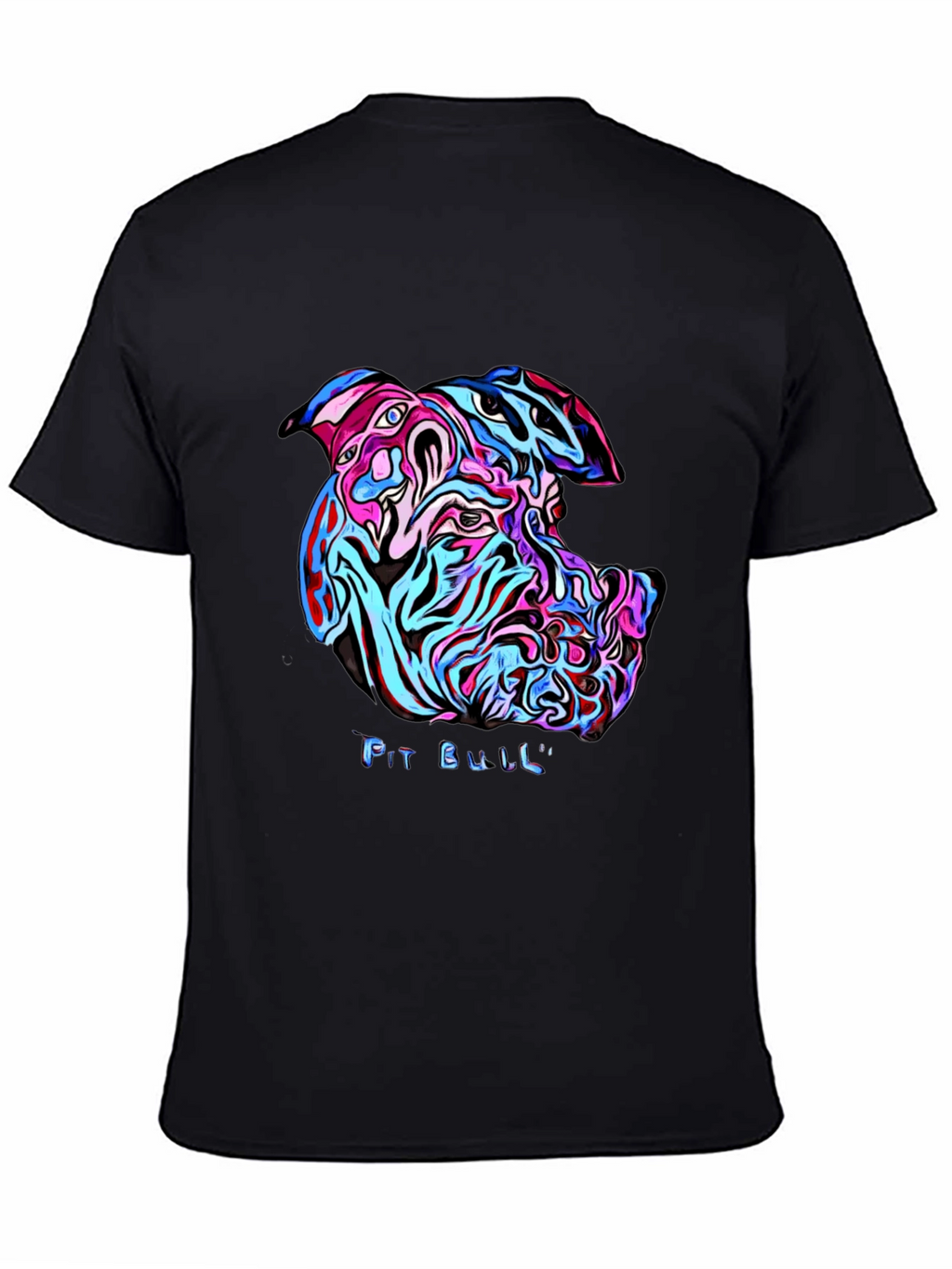 Psychedelic Pit Bull Graphic Tee