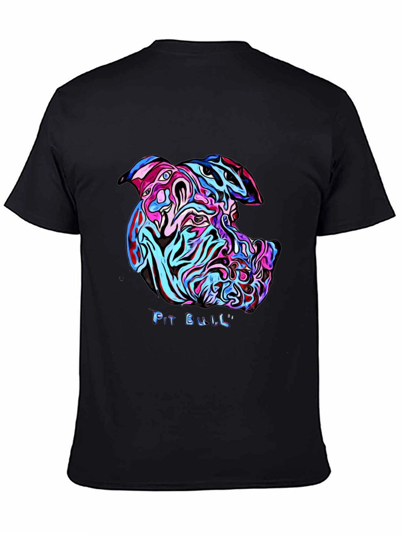 Psychedelic Pit Bull Graphic Tee