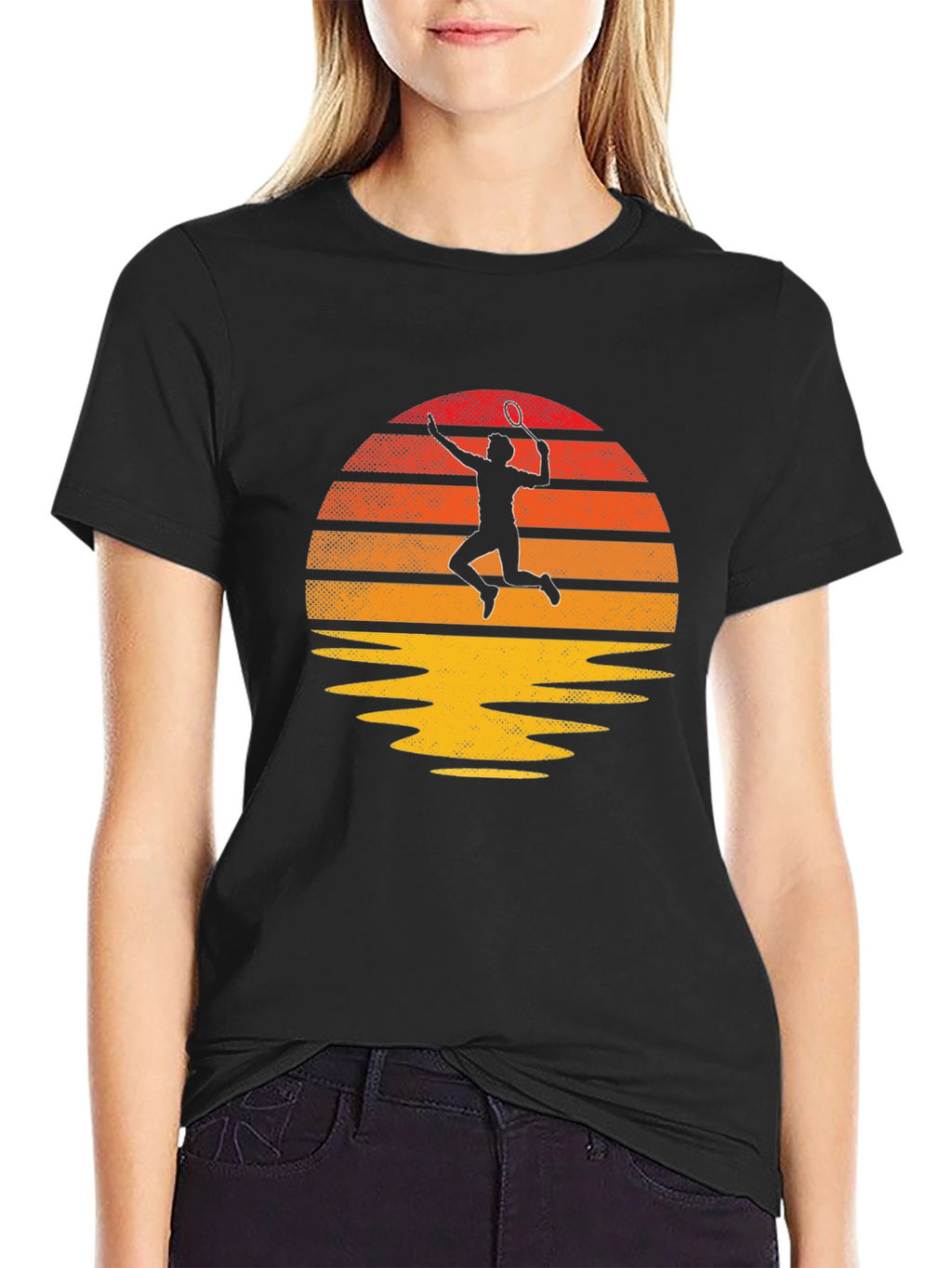 Retro Tennis Sunset Graphic Tee