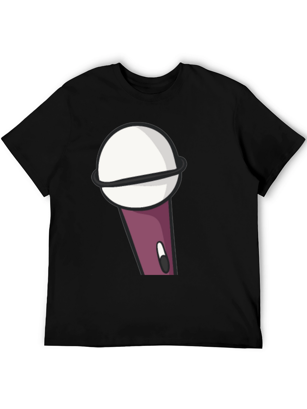 Microphone Graphic Tee - Black Cotton Comfort