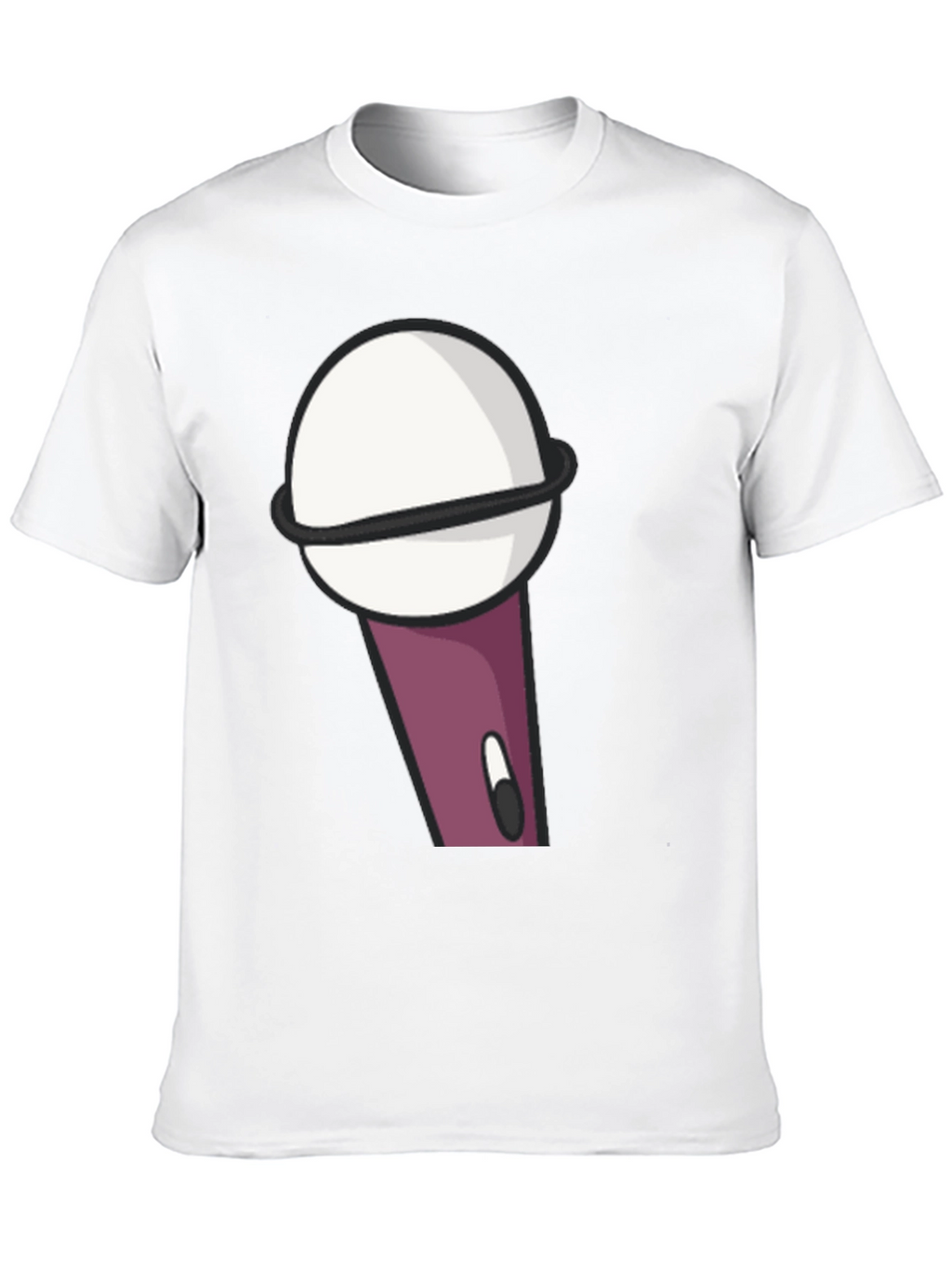 Microphone Graphic Tee - Black Cotton Comfort