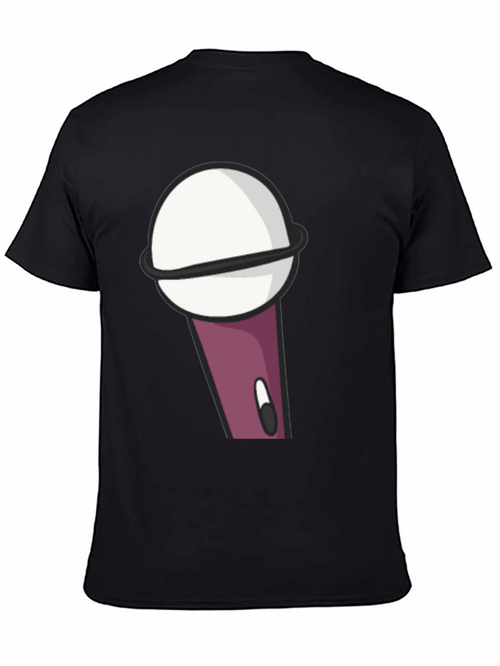Microphone Graphic Tee - Black Cotton Comfort