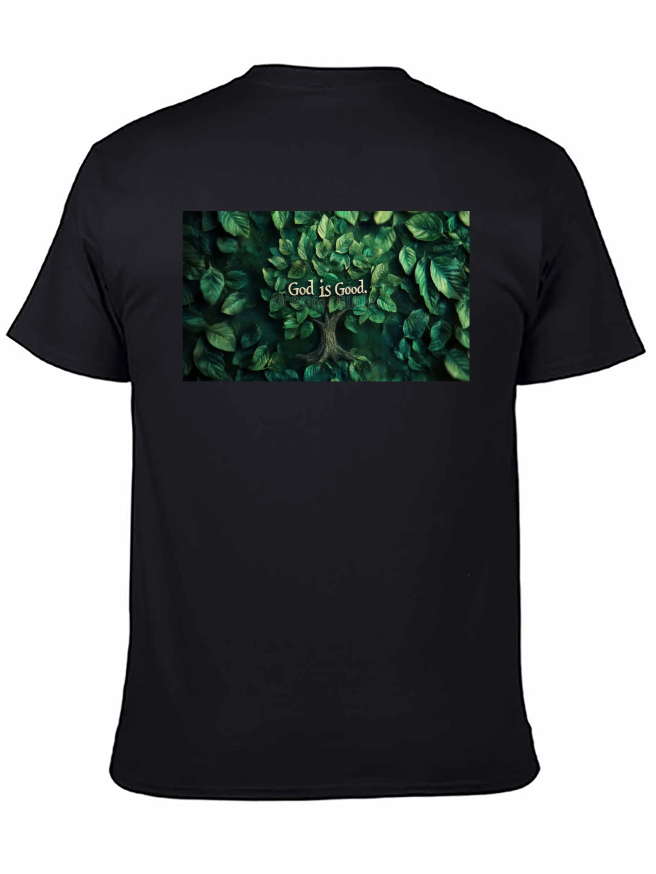 God is Good Tree T-Shirt - Spiritual Black Tee