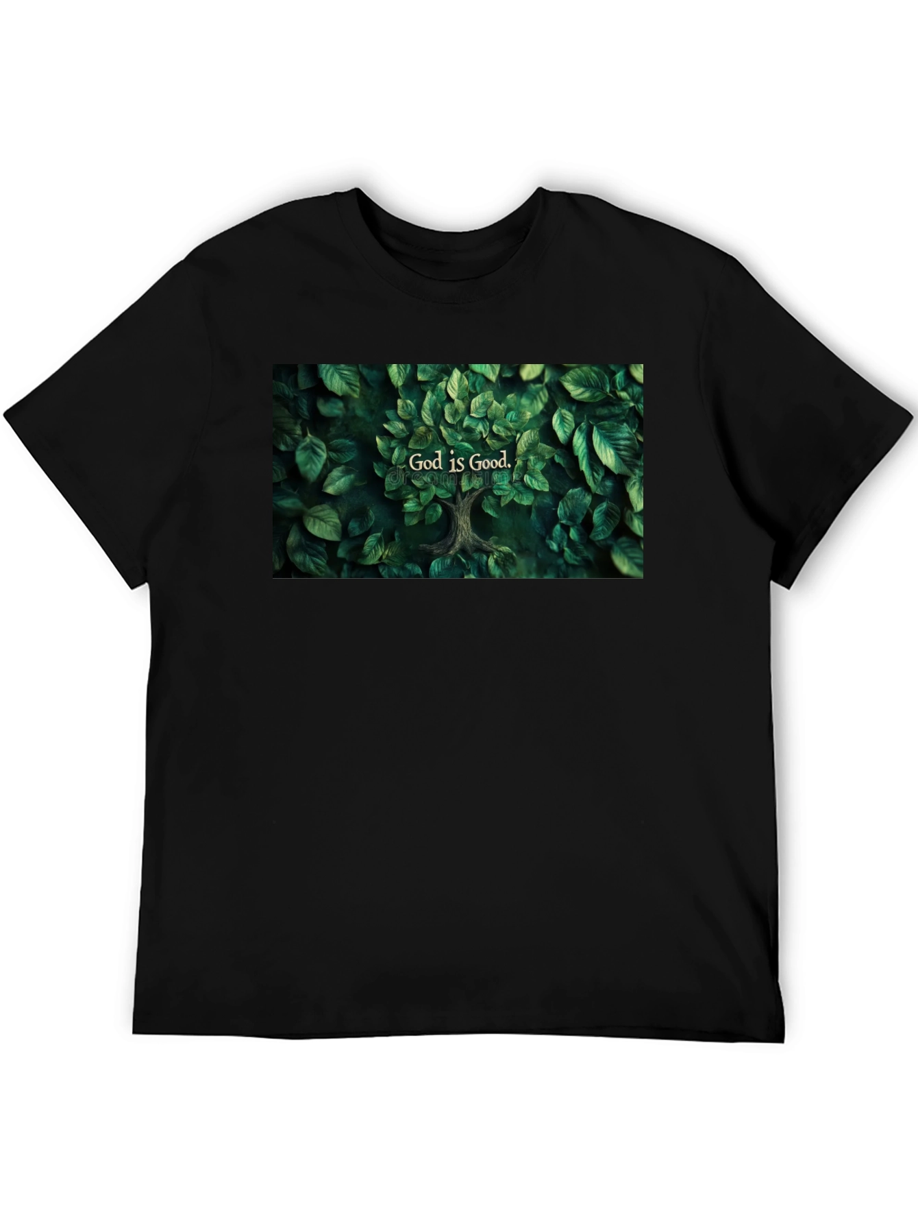 God is Good Tree T-Shirt - Spiritual Black Tee