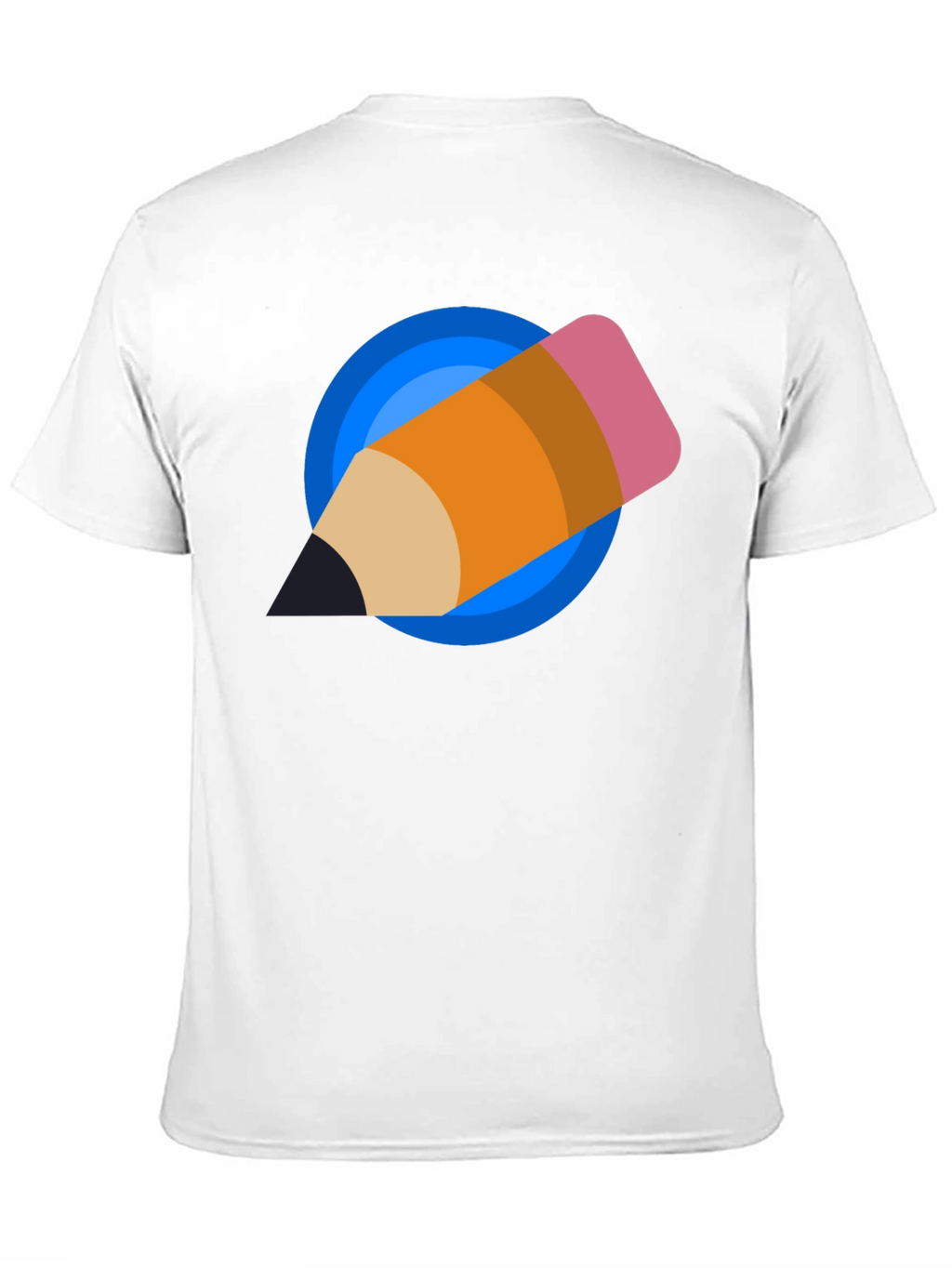 Creative Pencil Design Black T-Shirt
