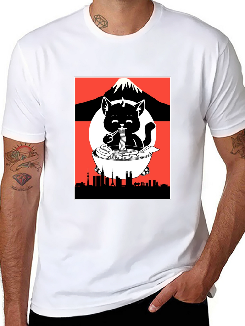 Ramen Cat Graphic Tee