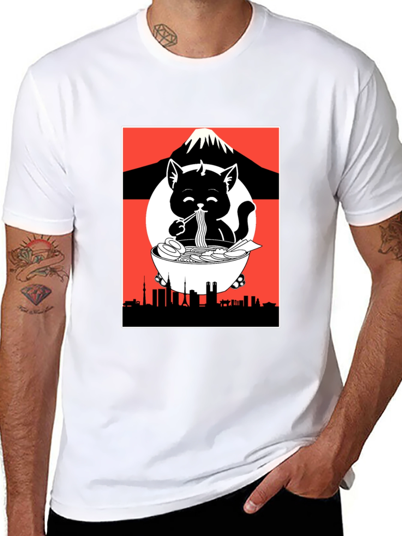 Ramen Cat Graphic Tee
