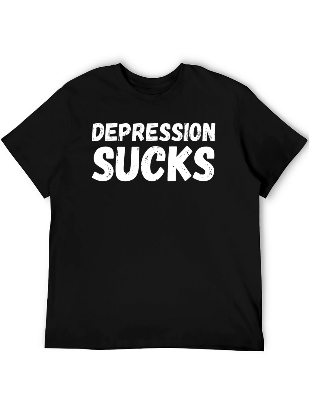 Depression Sucks Graphic Tee - Black Cotton Comfort