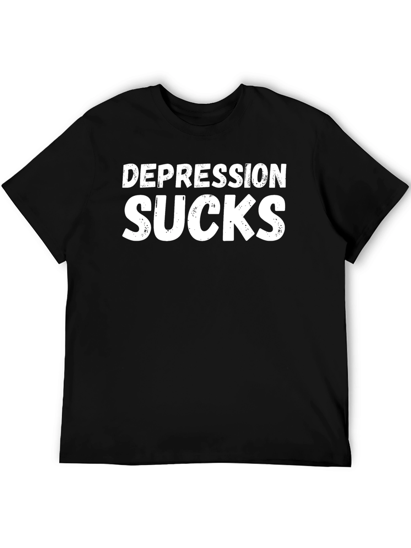 Depression Sucks Graphic Tee - Black Cotton Comfort