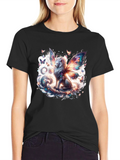 Fantasy Lion Butterfly Wing T-Shirt