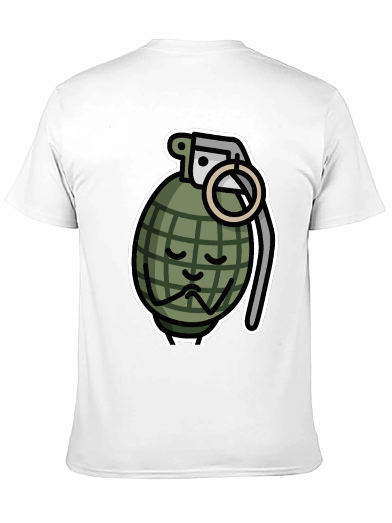 Sad Grenade Graphic T-Shirt - Black