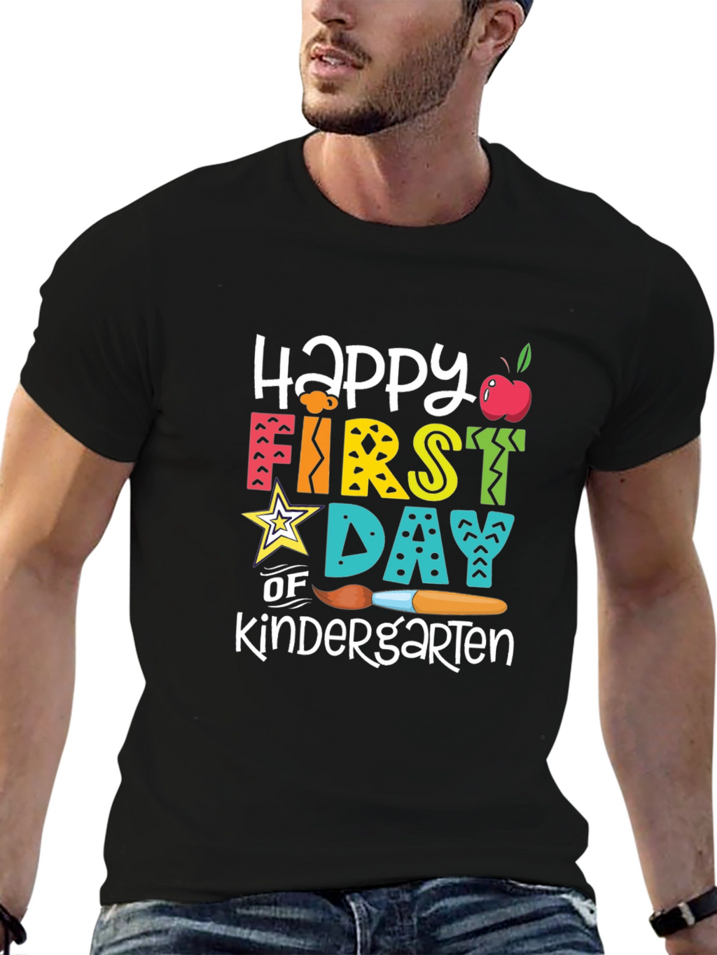 Happy First Day of Kindergarten Graphic T-Shirt