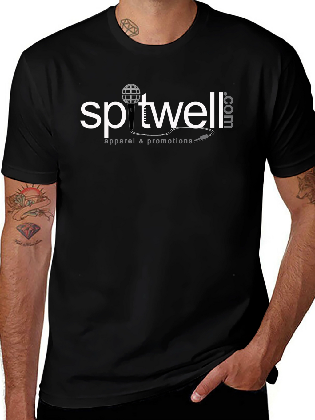 Sptwell Black Graphic Tee | Apparel & Promotions