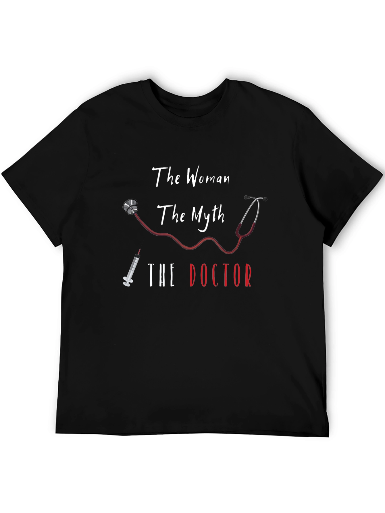 The Woman The Myth The Doctor T-Shirt - Black