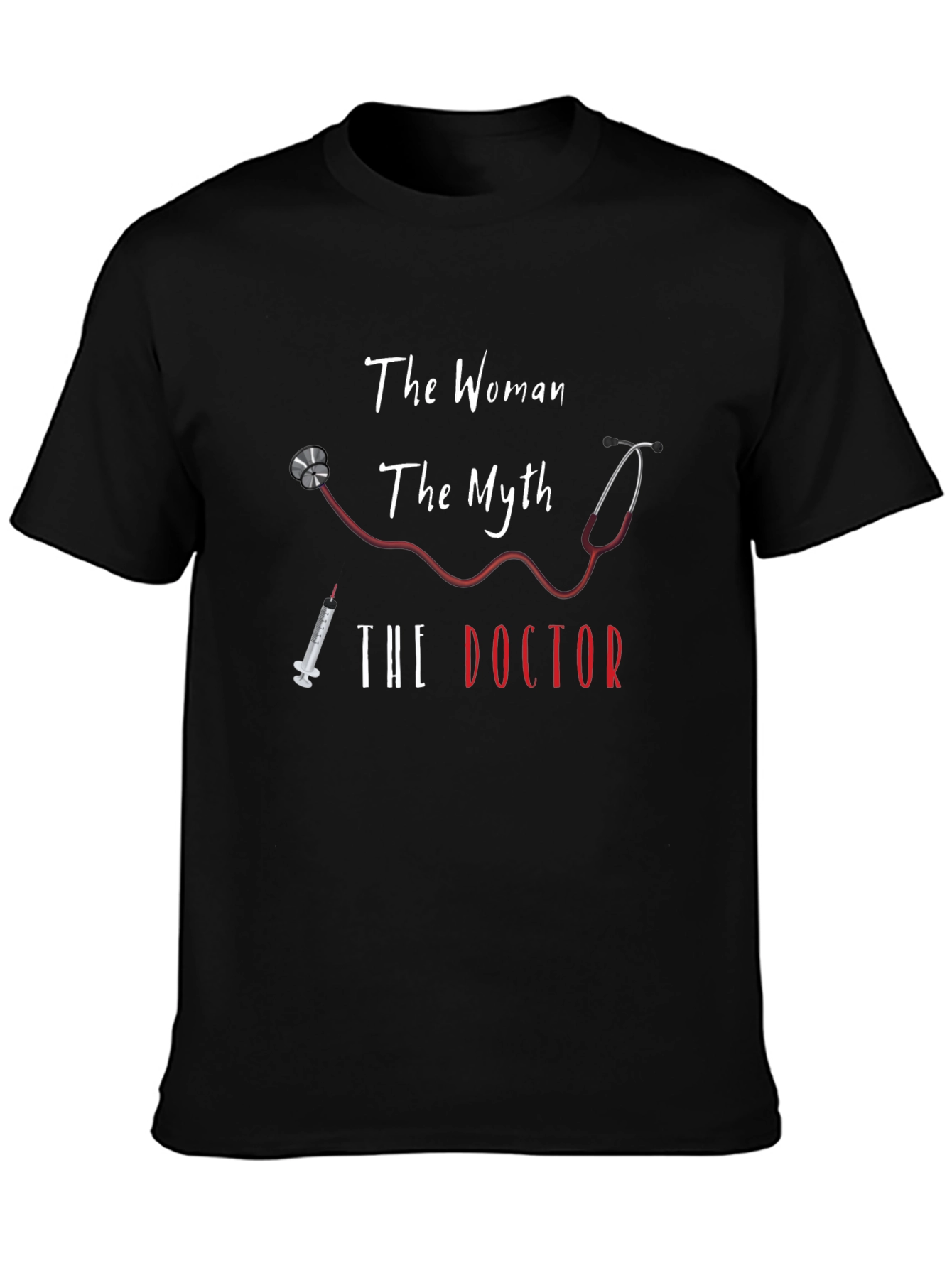 The Woman The Myth The Doctor T-Shirt - Black