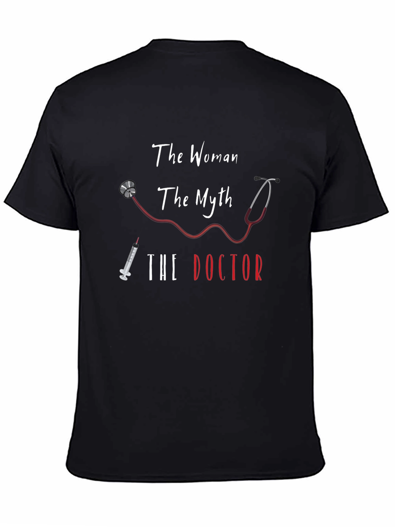The Woman The Myth The Doctor T-Shirt - Black