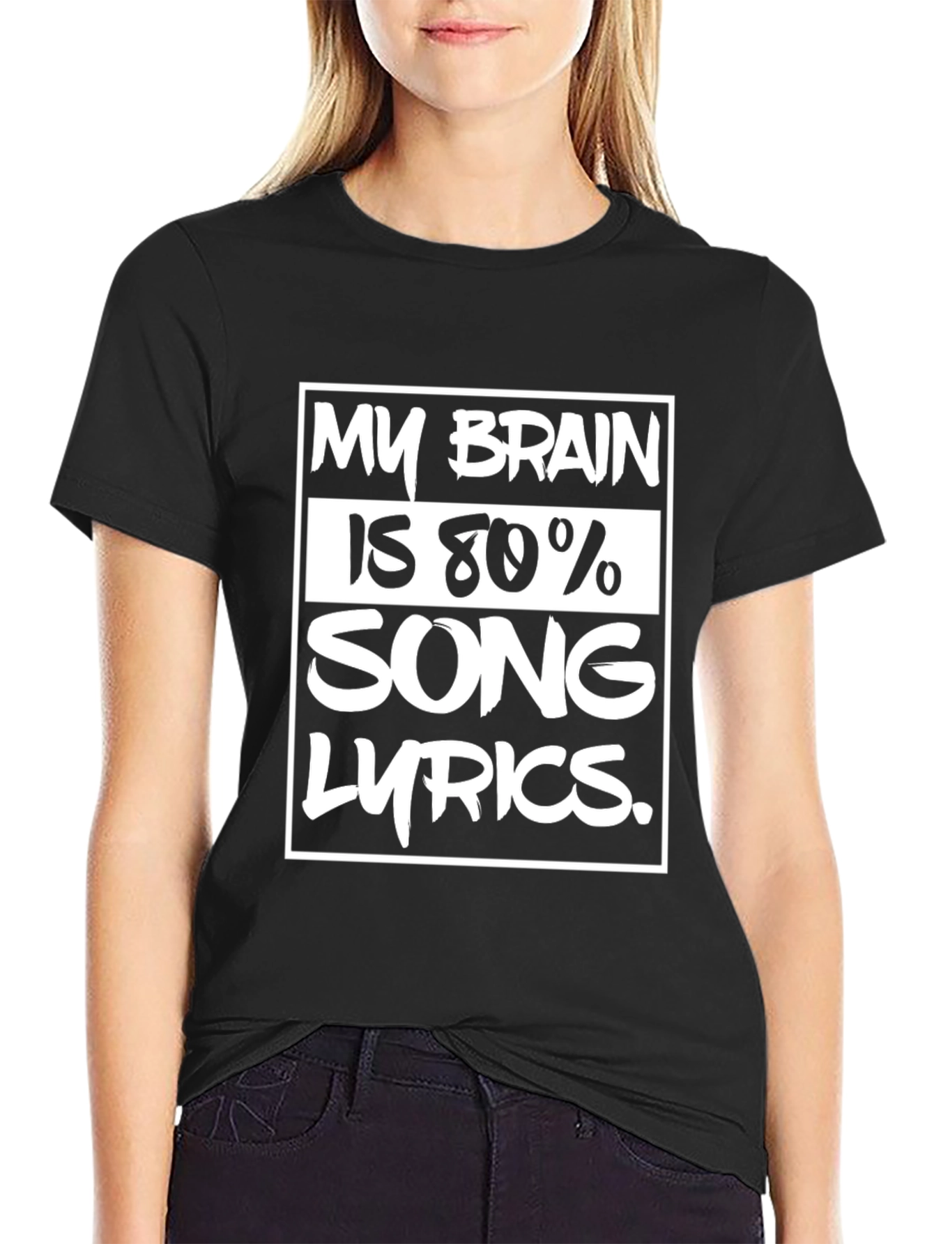 My Brain is 80% Song Lyrics T-Shirt