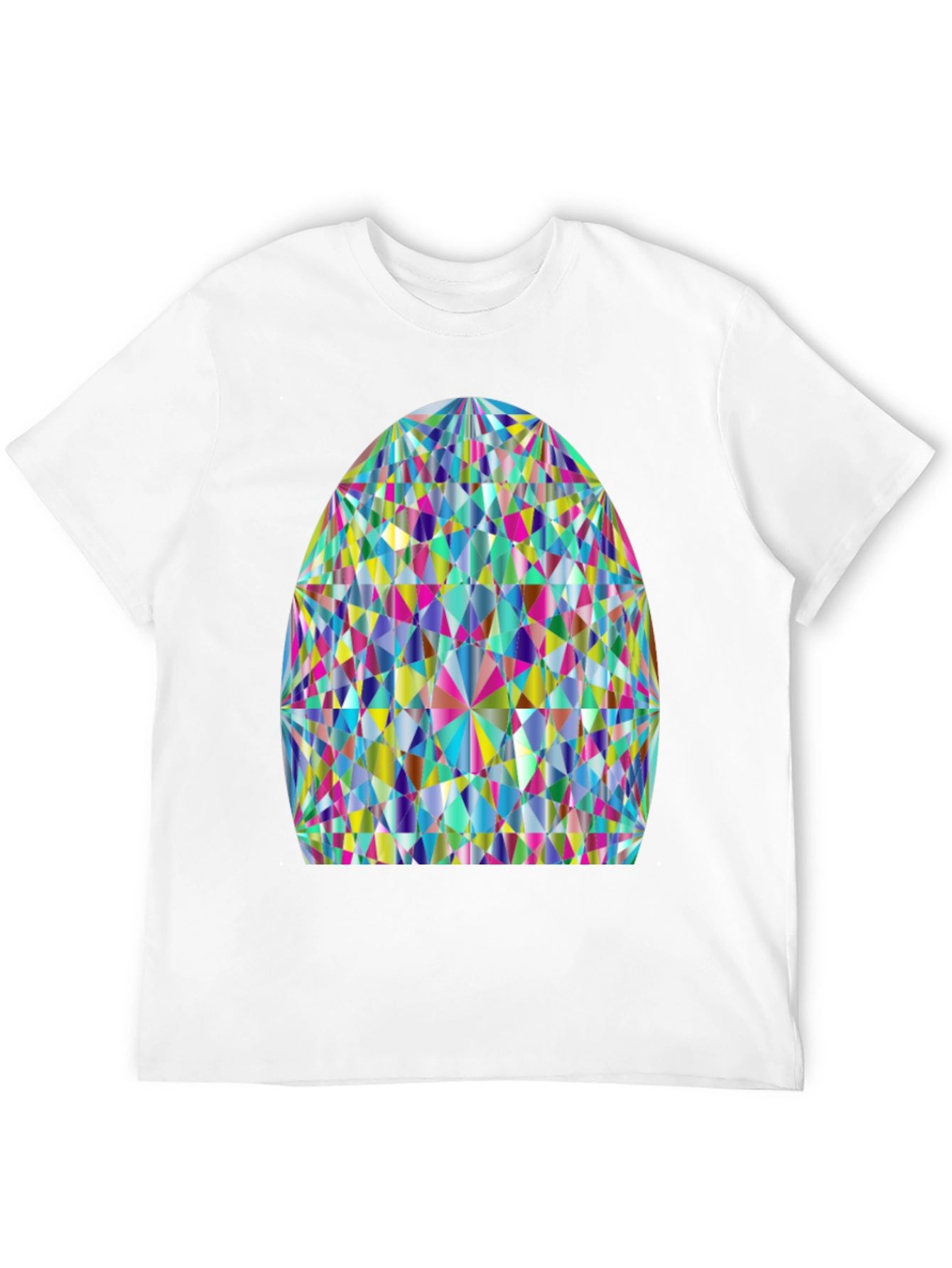 Prism Geometric Graphic Tee - Stylish Cotton Comfort